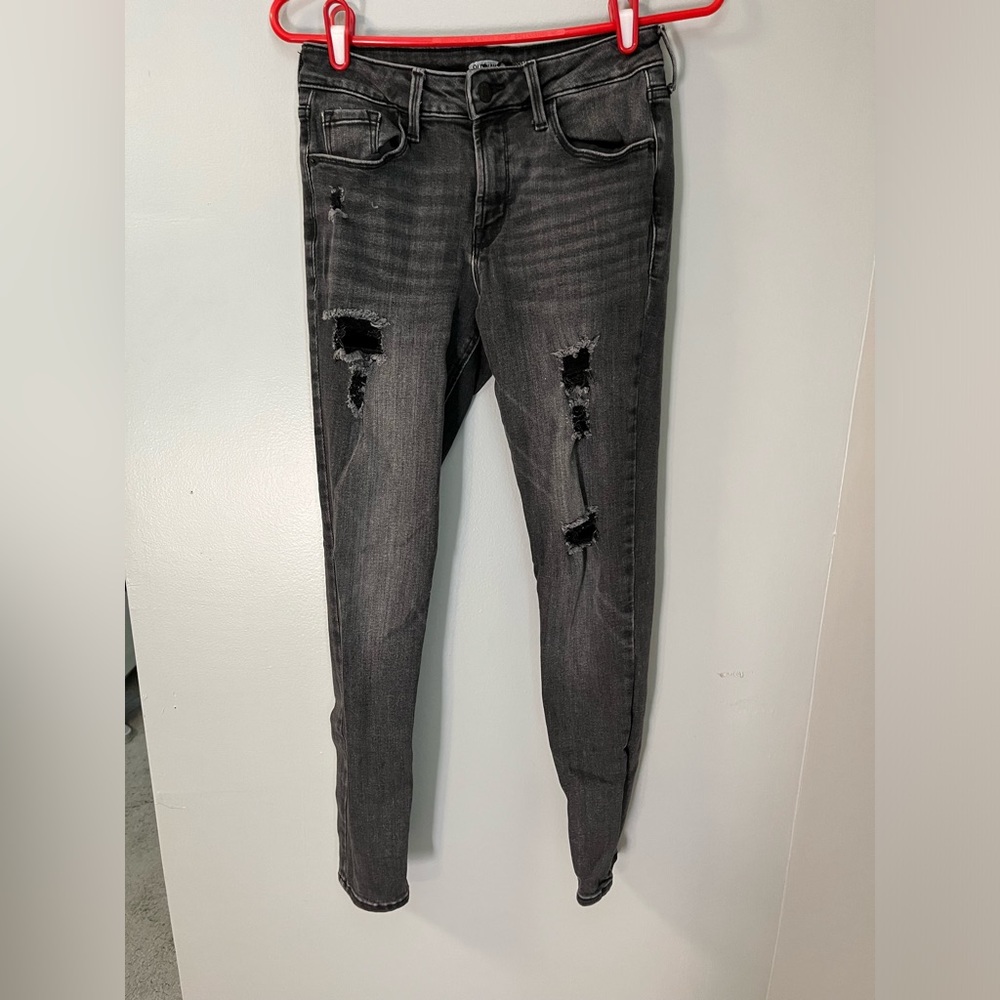 Old Navy black ripped skinny jeans